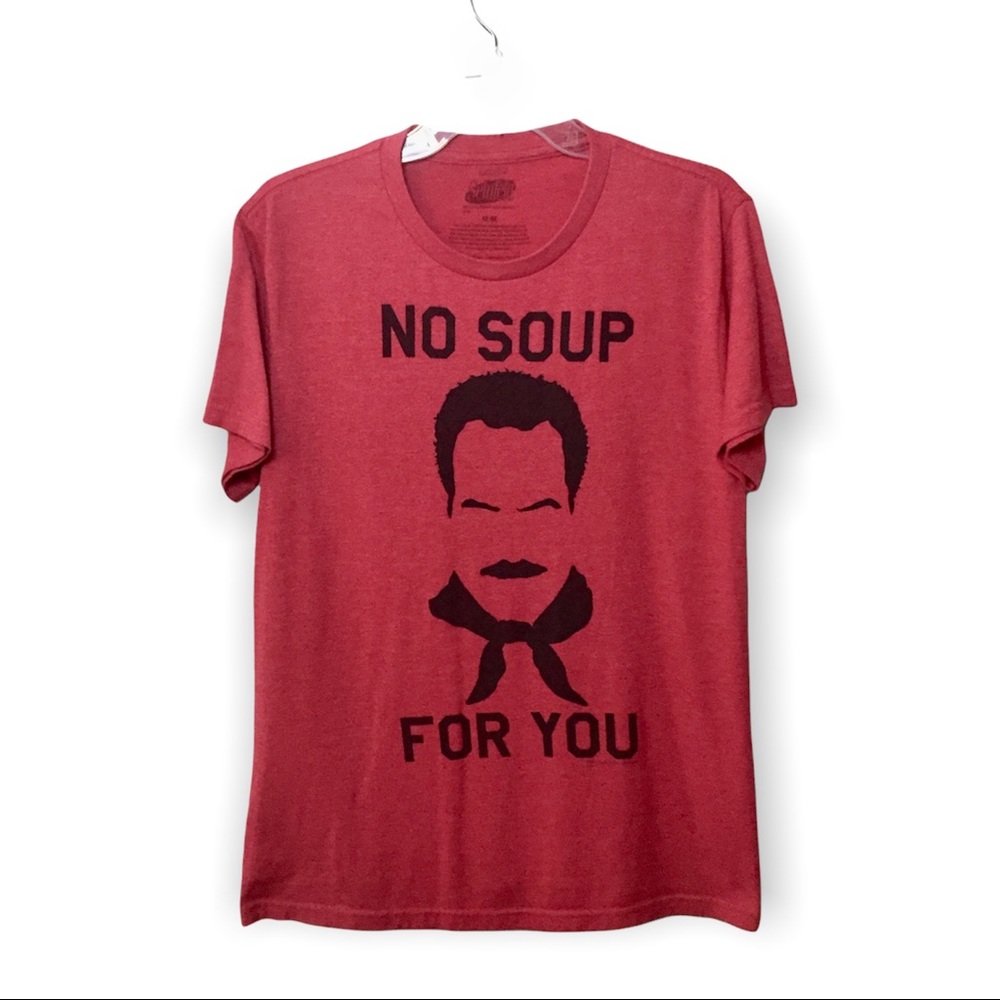 Seinfeld M Graphic Tee "No soup for you" Red